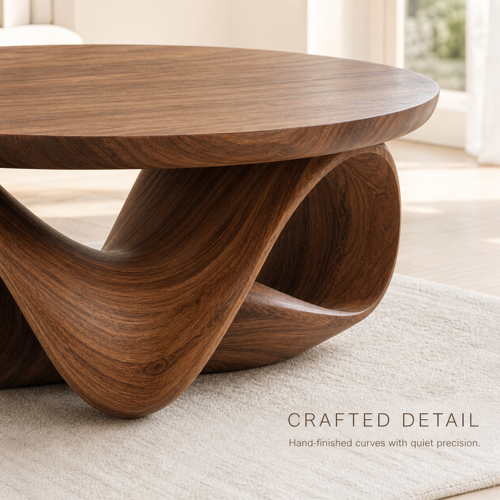 Brielle Sculpted Round Coffee Table - Design 209 - product image 06