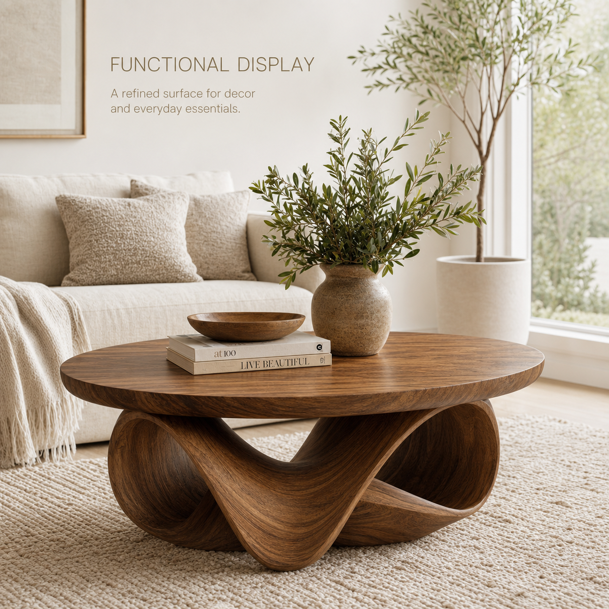 Brielle Sculpted Round Coffee Table - Design 209 - product image 07