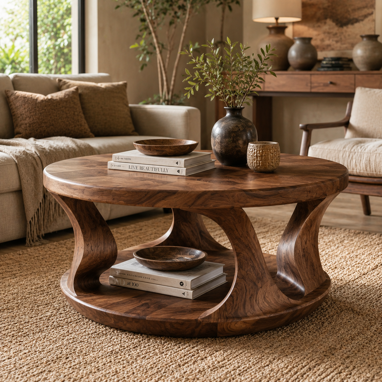 Talia Soft Edge Round Coffee Table - Design 214 - main view