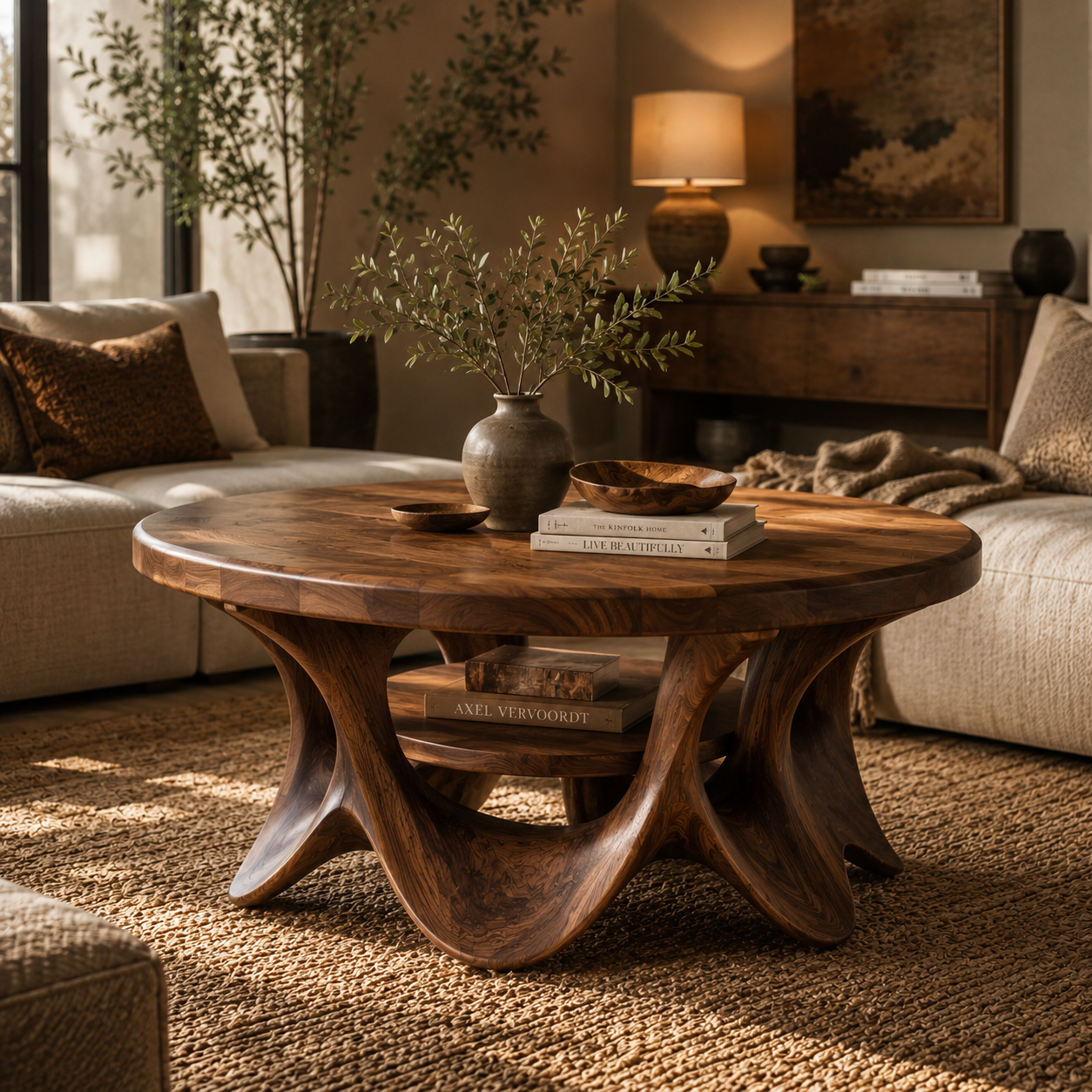 Vale Sculptural Round Coffee Table - Design 215 - main view
