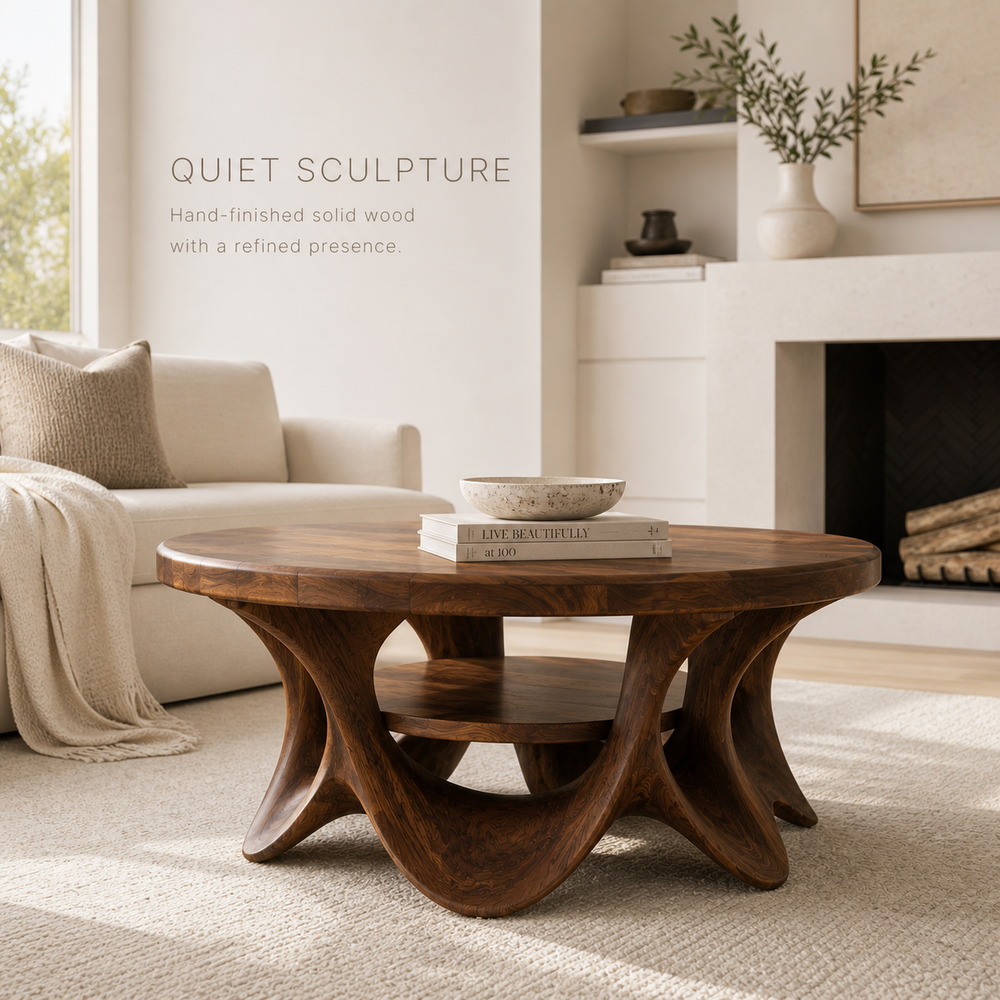 Vale Sculptural Round Coffee Table - Design 215 - product image 02