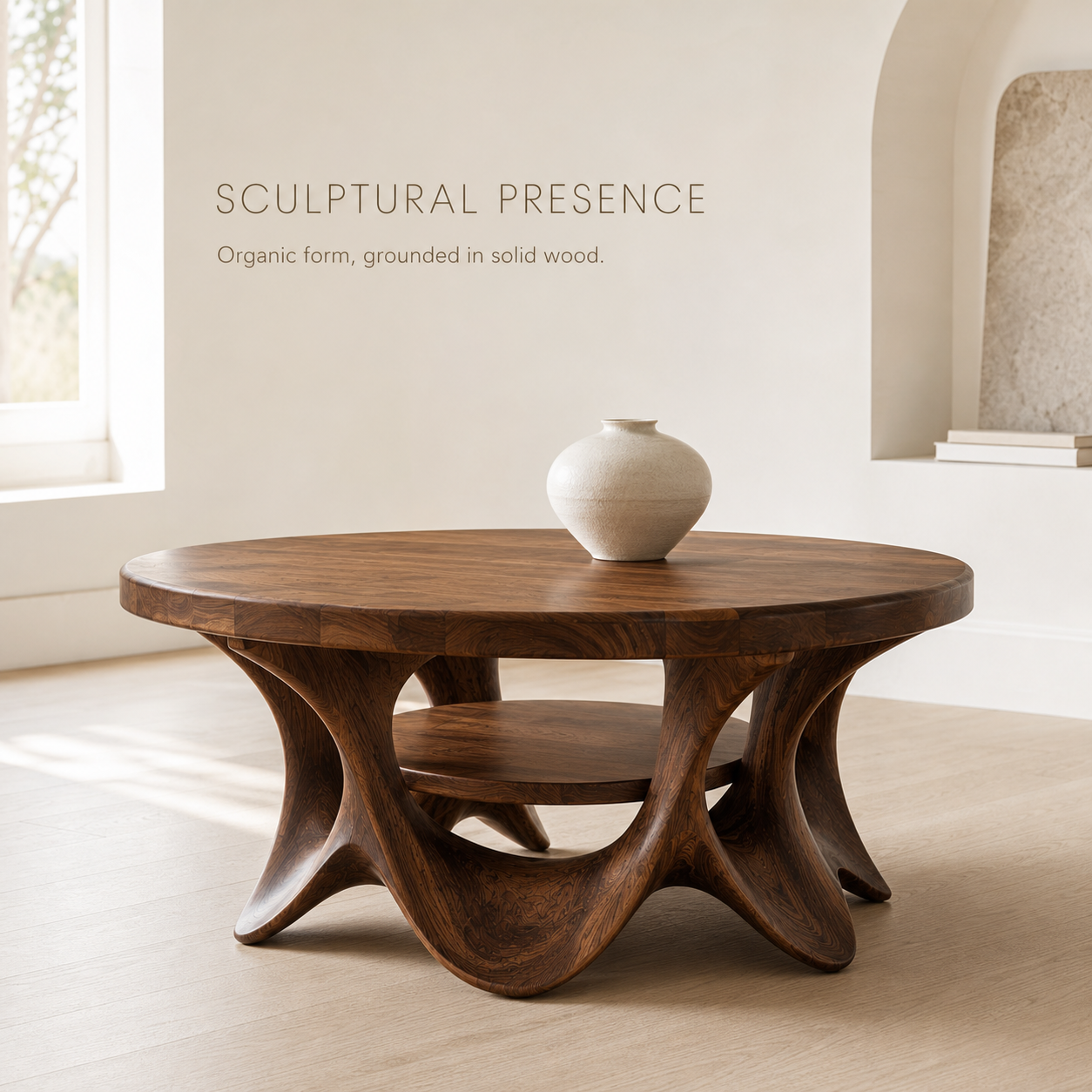 Vale Sculptural Round Coffee Table - Design 215 - product image 03