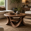 Celine Warm Modern Round Coffee Table - Design 217 - main view