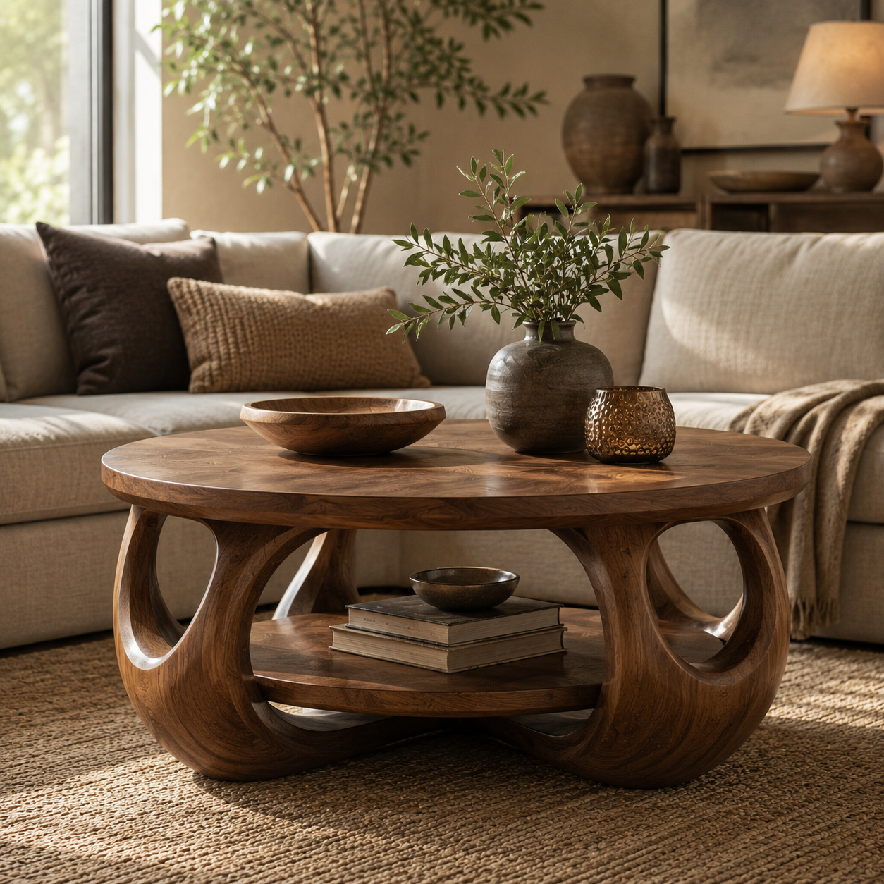 Alden Curved Round Coffee Table - Design 218 - main view