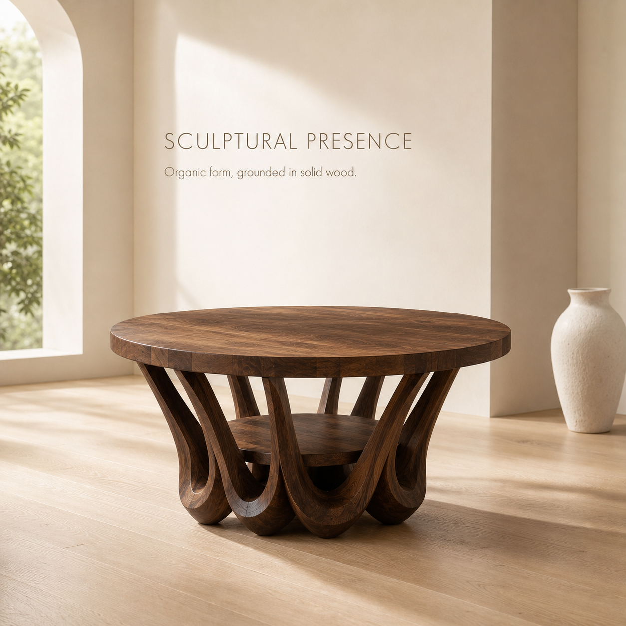 Aurelle Sculptural Round Coffee Table - Design 220 - product image 03