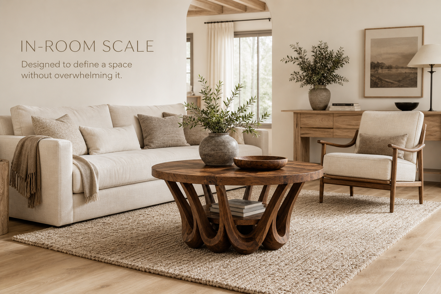 Aurelle Sculptural Round Coffee Table - Design 220 - product image 04