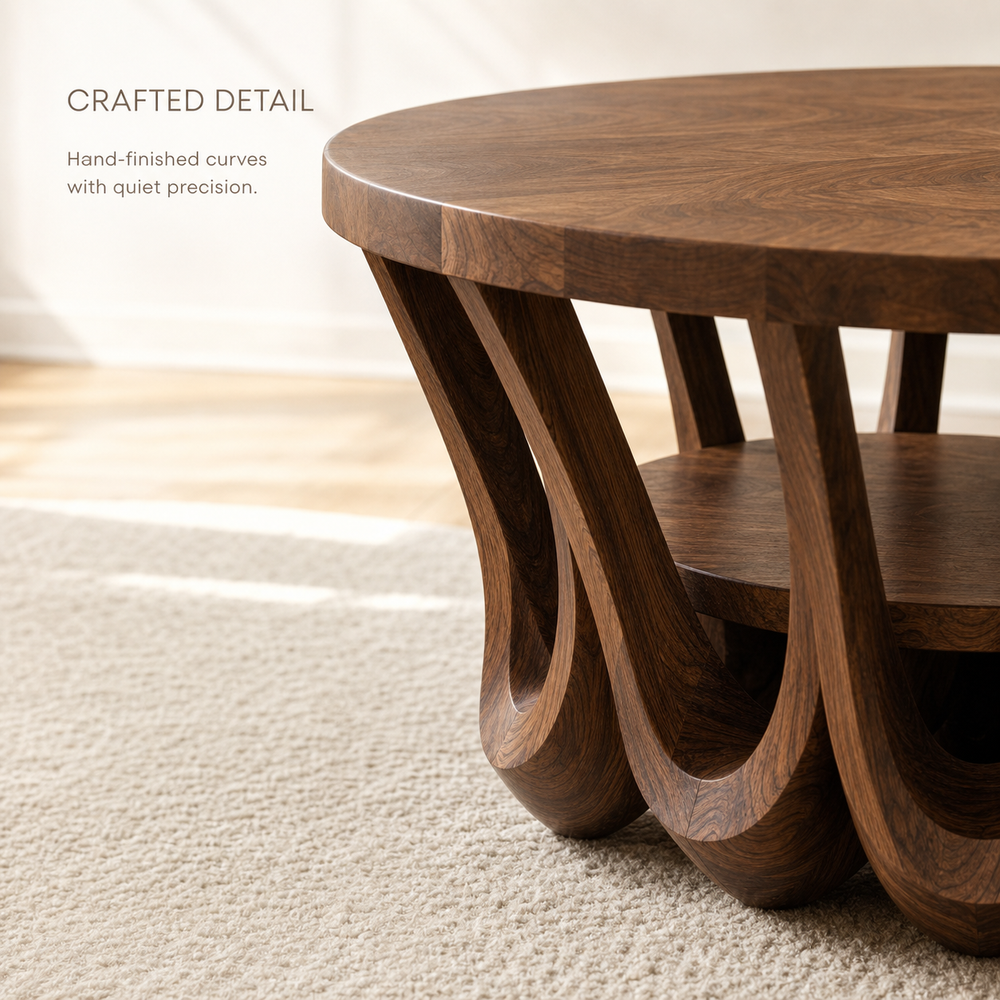 Aurelle Sculptural Round Coffee Table - Design 220 - product image 06
