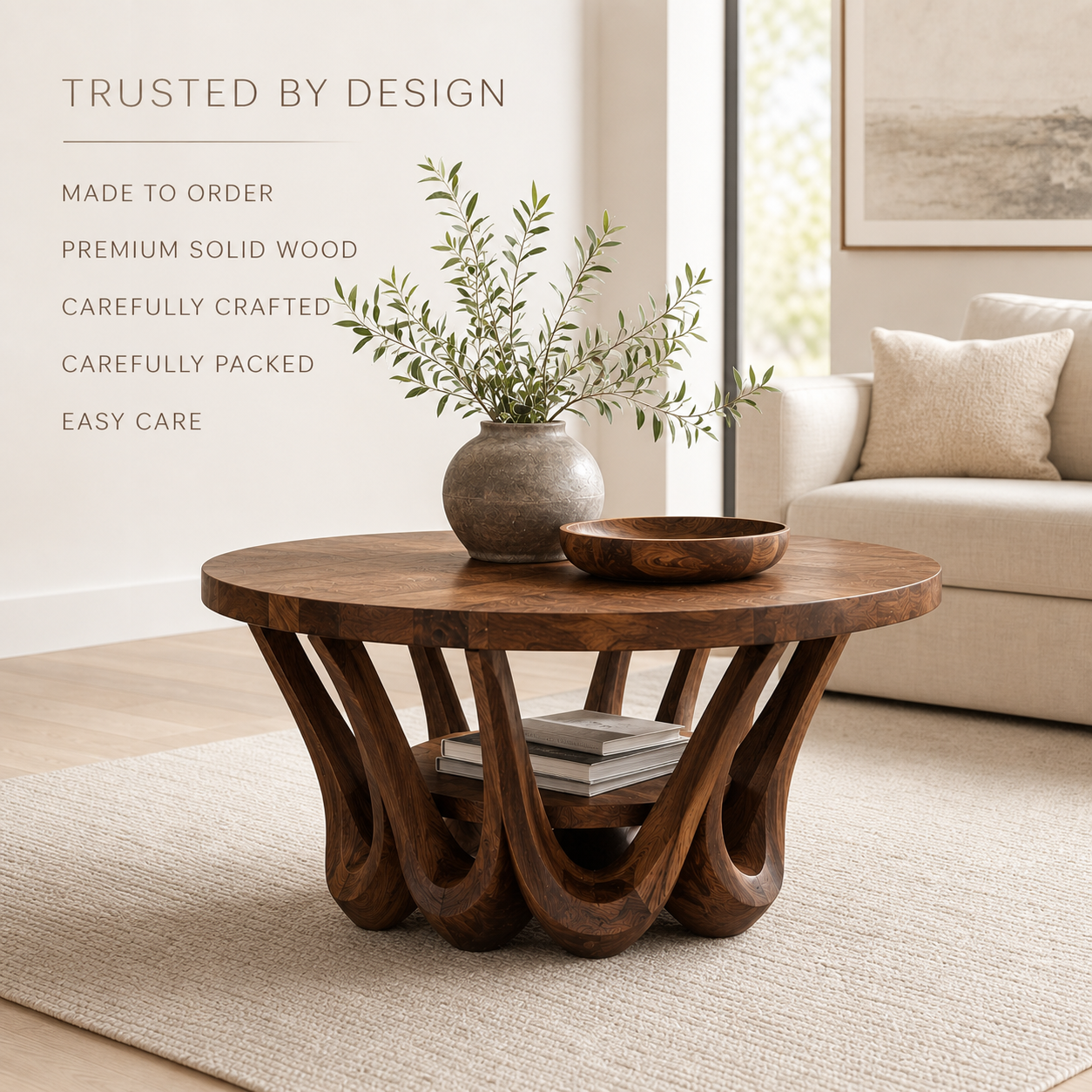 Aurelle Sculptural Round Coffee Table - Design 220 - product image 09
