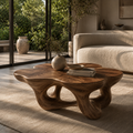 Marin Rounded Wood Coffee Table - Design 222 - main view