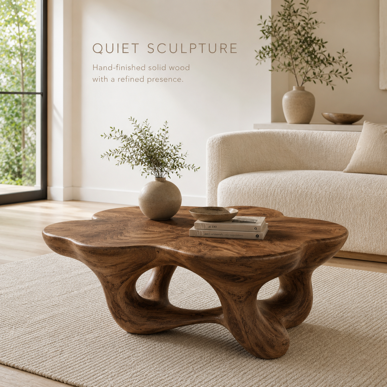 Marin Rounded Wood Coffee Table - Design 222 - product image 02