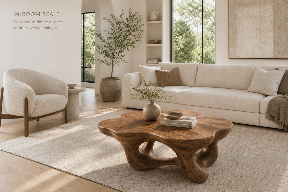 Marin Rounded Wood Coffee Table - Design 222 - product image 04