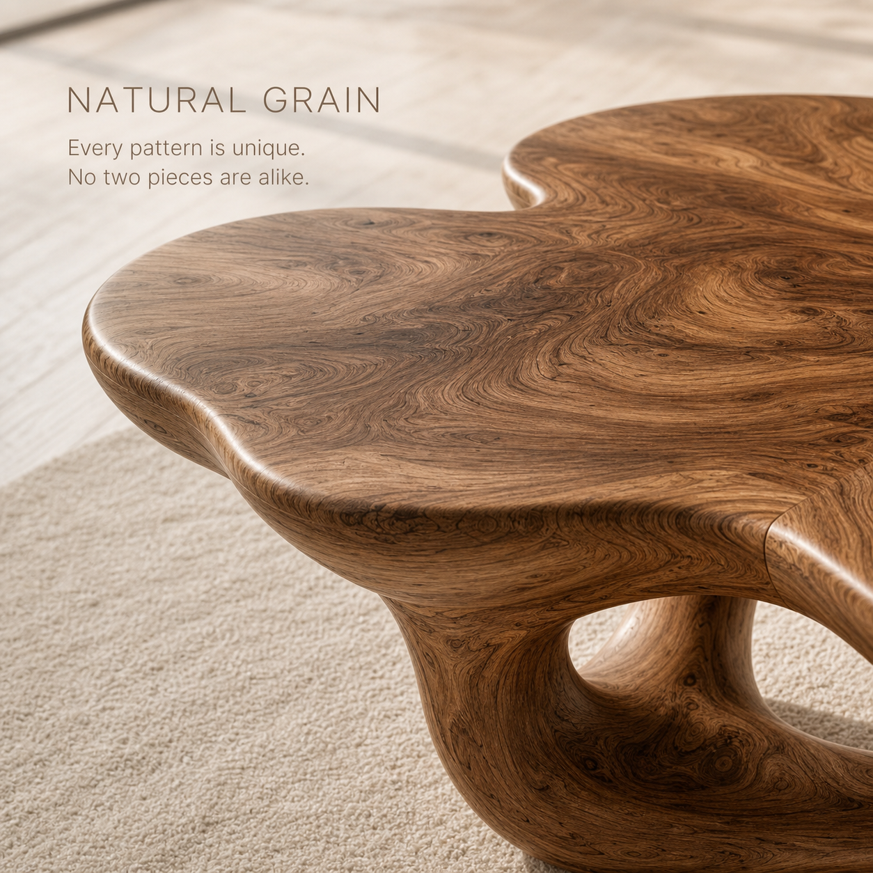 Marin Rounded Wood Coffee Table - Design 222 - product image 05