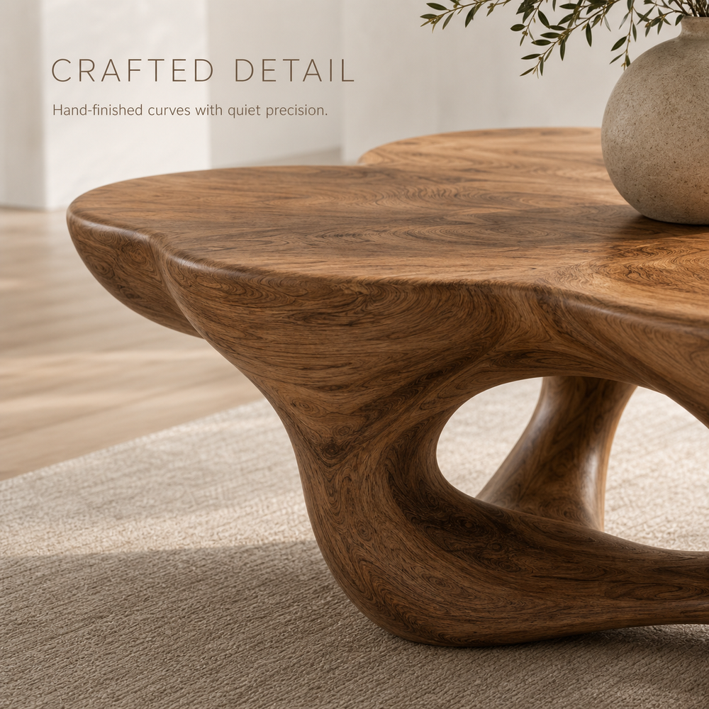 Marin Rounded Wood Coffee Table - Design 222 - product image 06