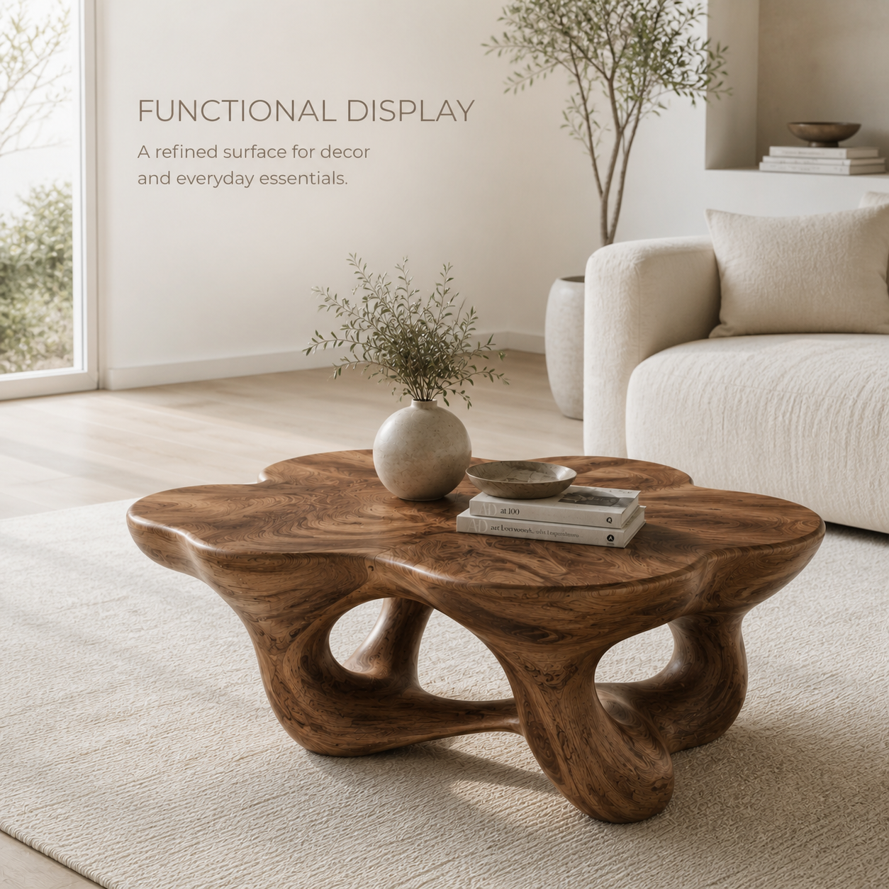 Marin Rounded Wood Coffee Table - Design 222 - product image 07