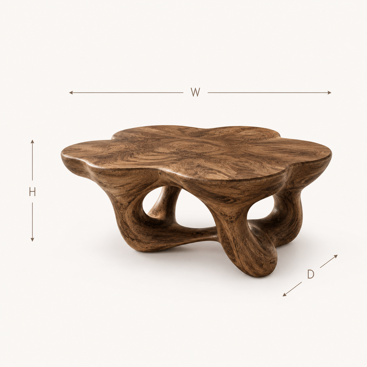 Marin Rounded Wood Coffee Table - Design 222 - product image 08