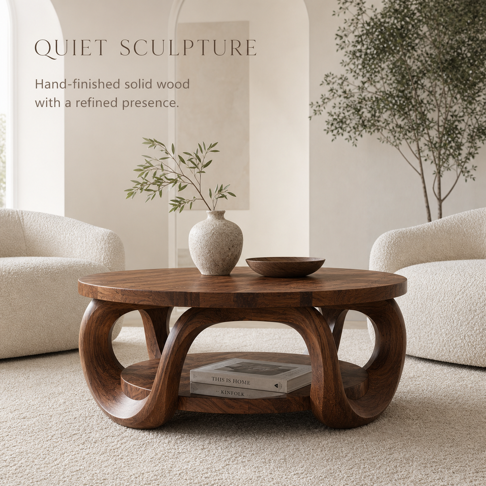 Veyra Sculptural Round Coffee Table - Design 226 - product image 02