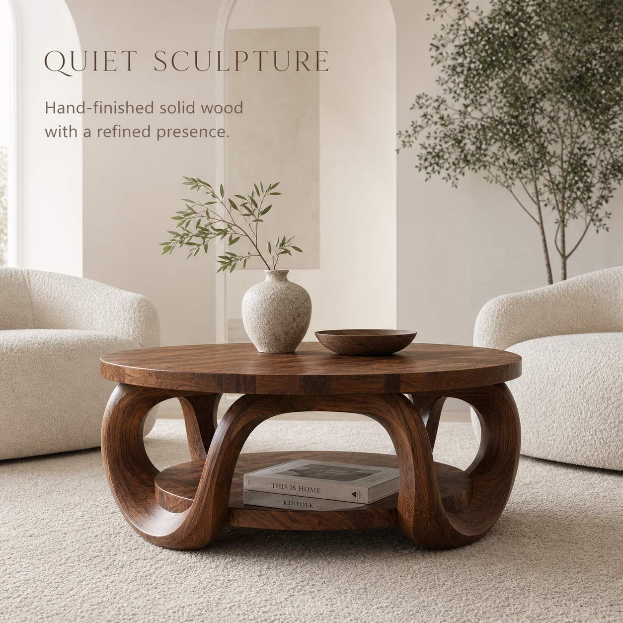 Veyra Sculptural Round Coffee Table - Design 226 - product image 02