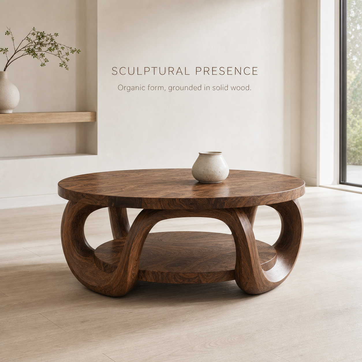 Veyra Sculptural Round Coffee Table - Design 226 - product image 03