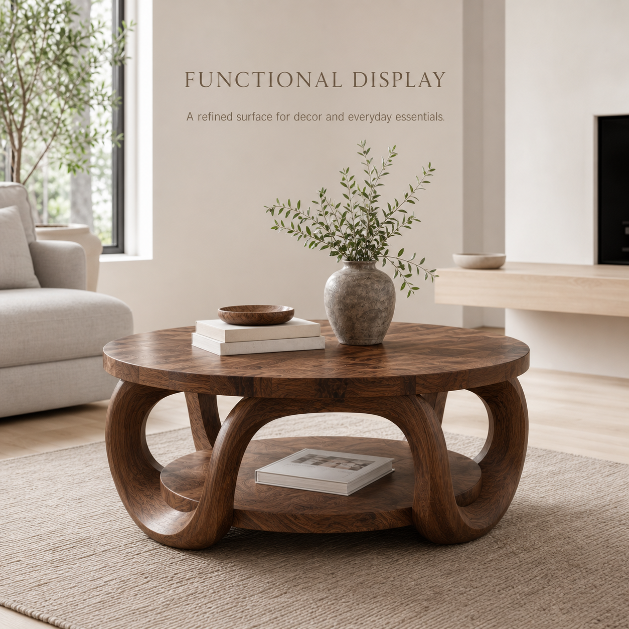 Veyra Sculptural Round Coffee Table - Design 226 - product image 07