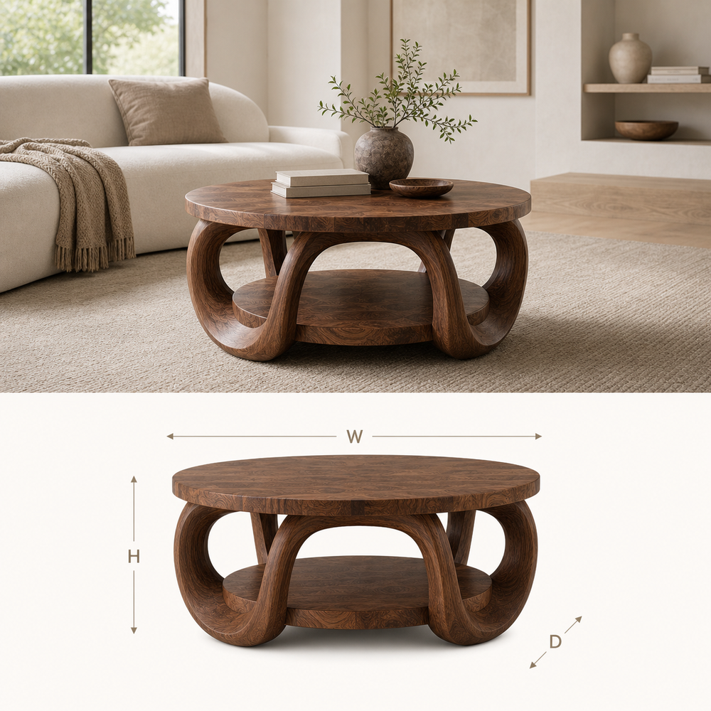 Veyra Sculptural Round Coffee Table - Design 226 - product image 08