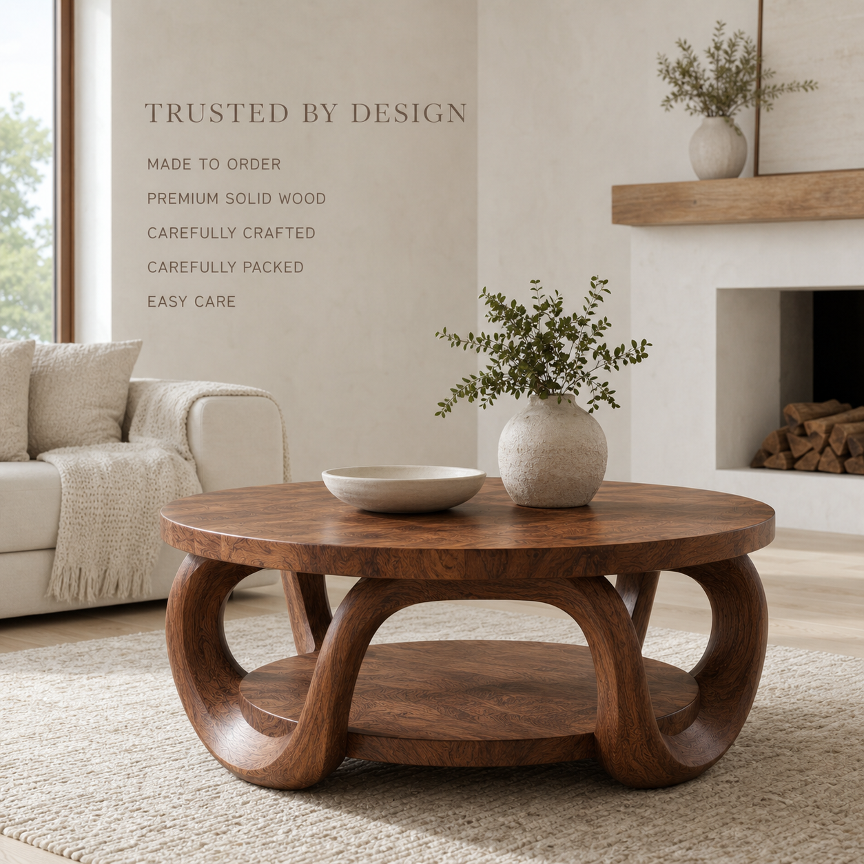 Veyra Sculptural Round Coffee Table - Design 226 - product image 09