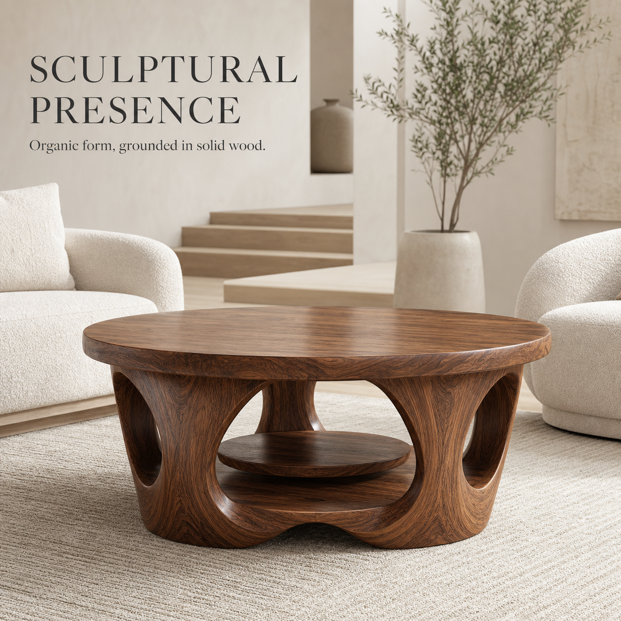 Nolan Organic Round Coffee Table - Design 227 - product image 03