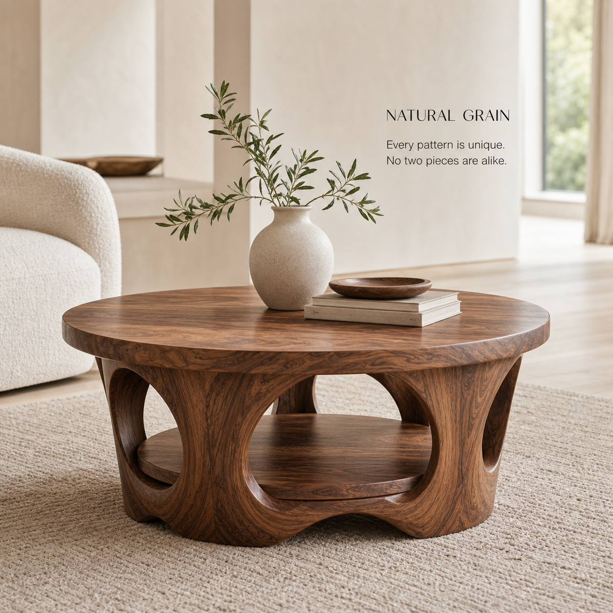 Nolan Organic Round Coffee Table - Design 227 - product image 05