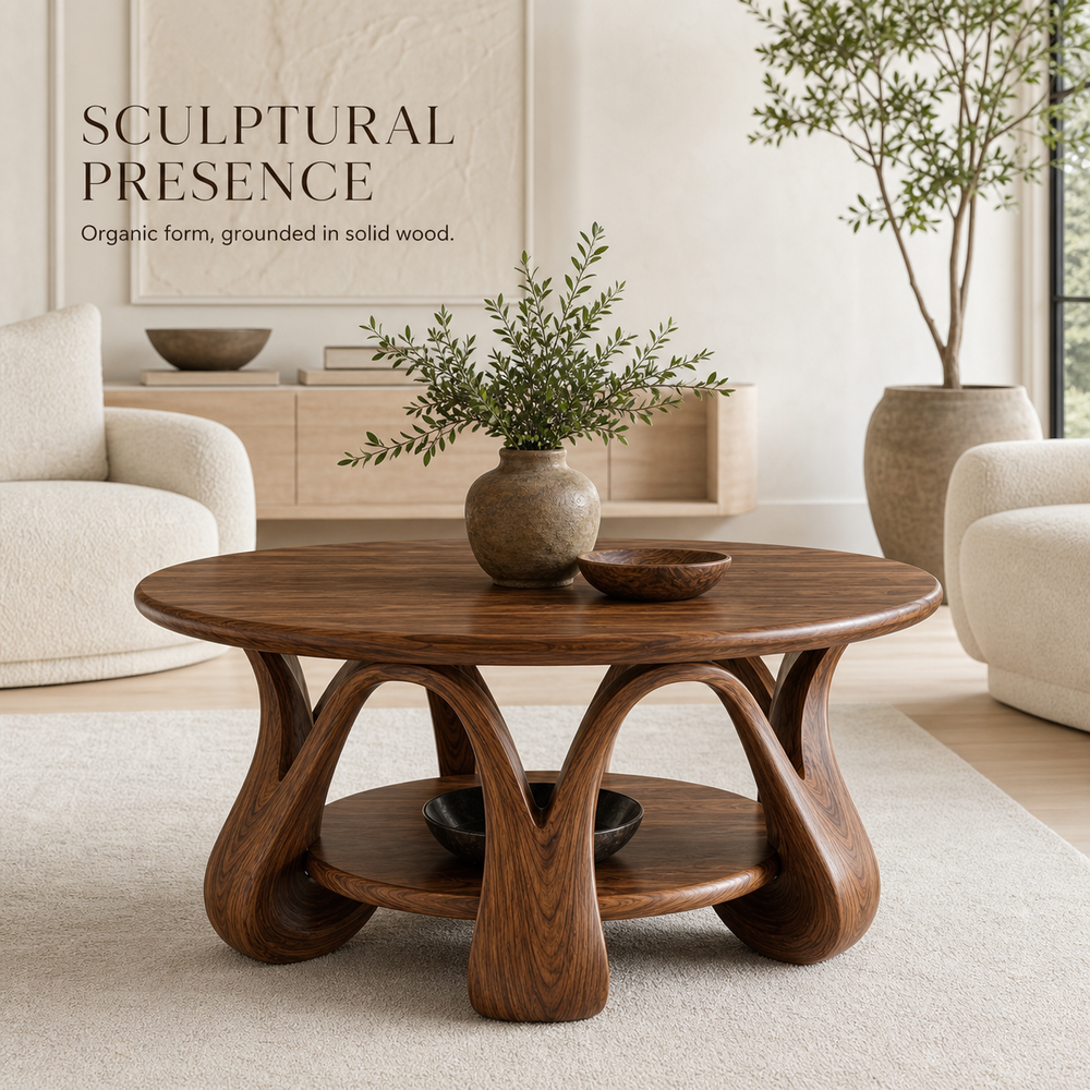 Rowan Sculptural Round Coffee Table - Design 229 - product image 03