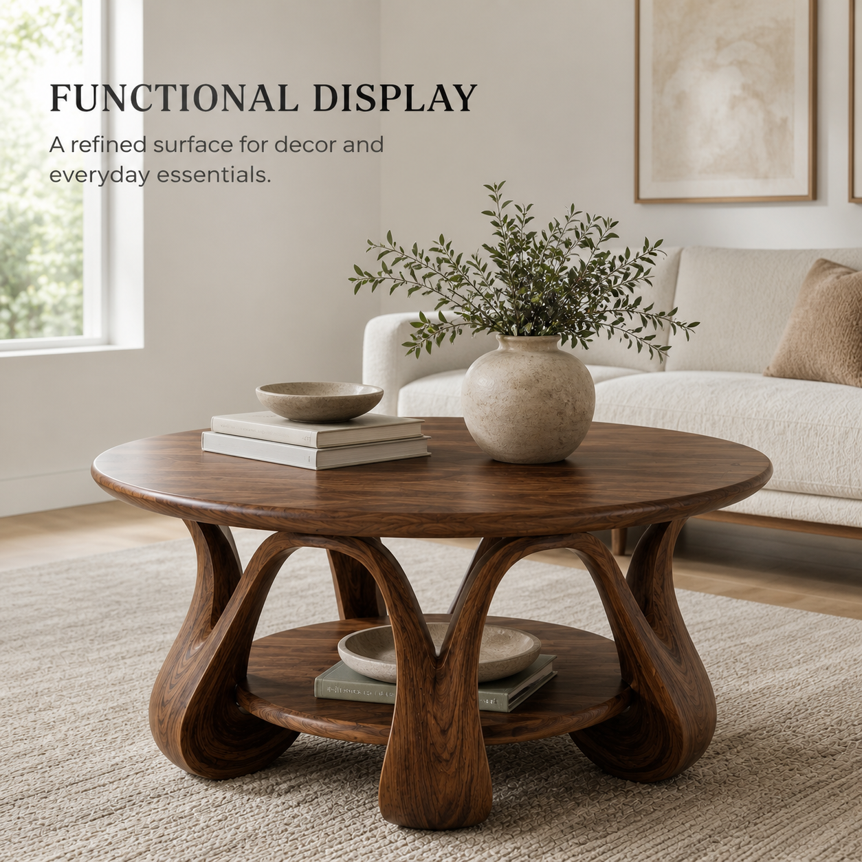 Rowan Sculptural Round Coffee Table - Design 229 - product image 07