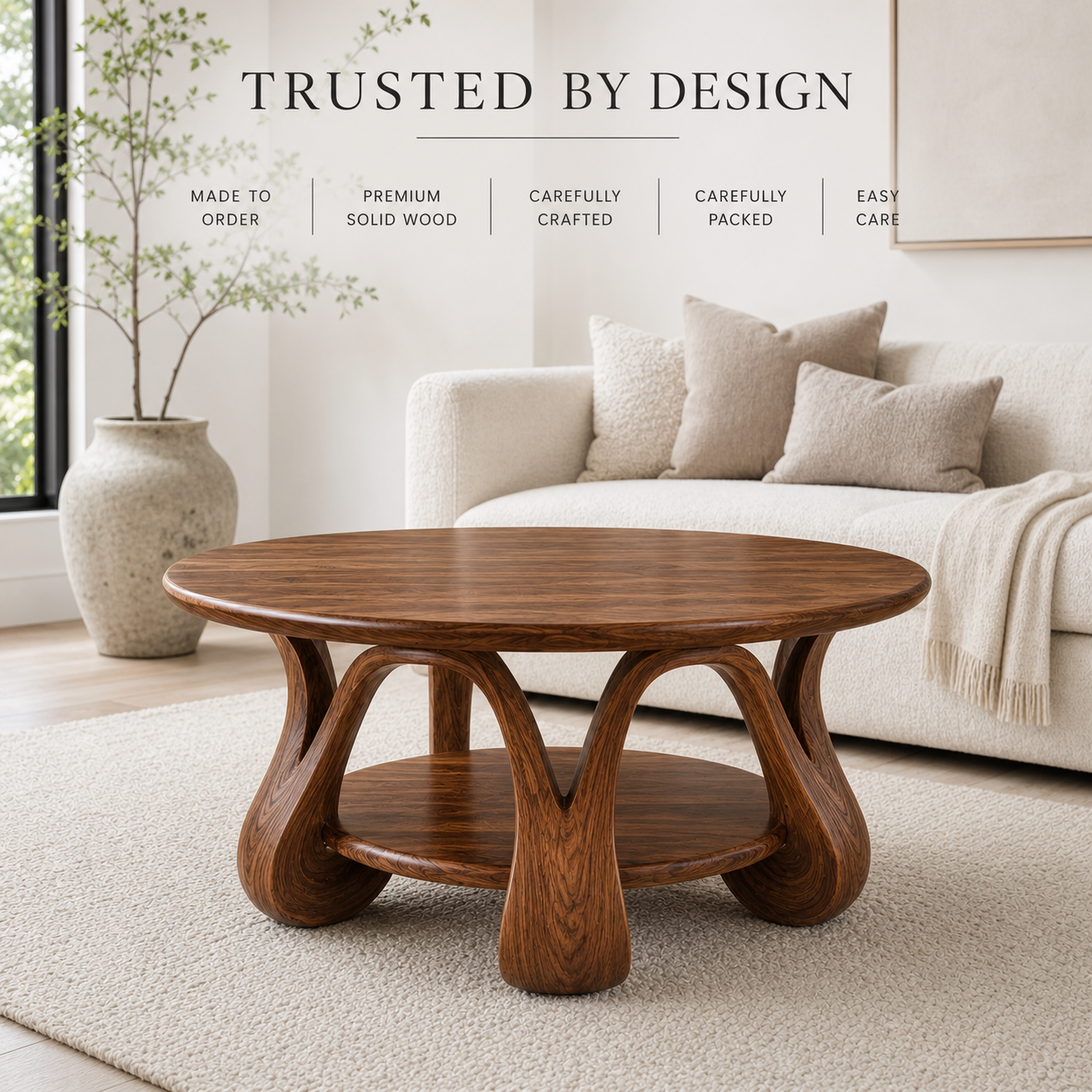 Rowan Sculptural Round Coffee Table - Design 229 - product image 09