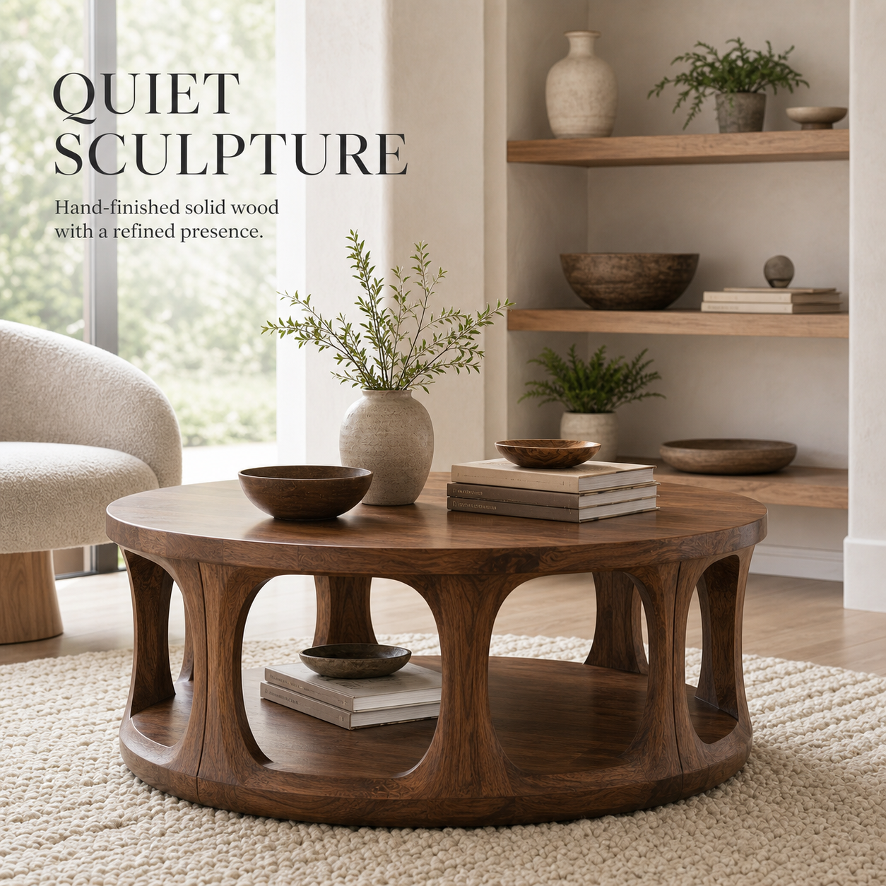 Brielle Organic Round Coffee Table - Design 230 - product image 02