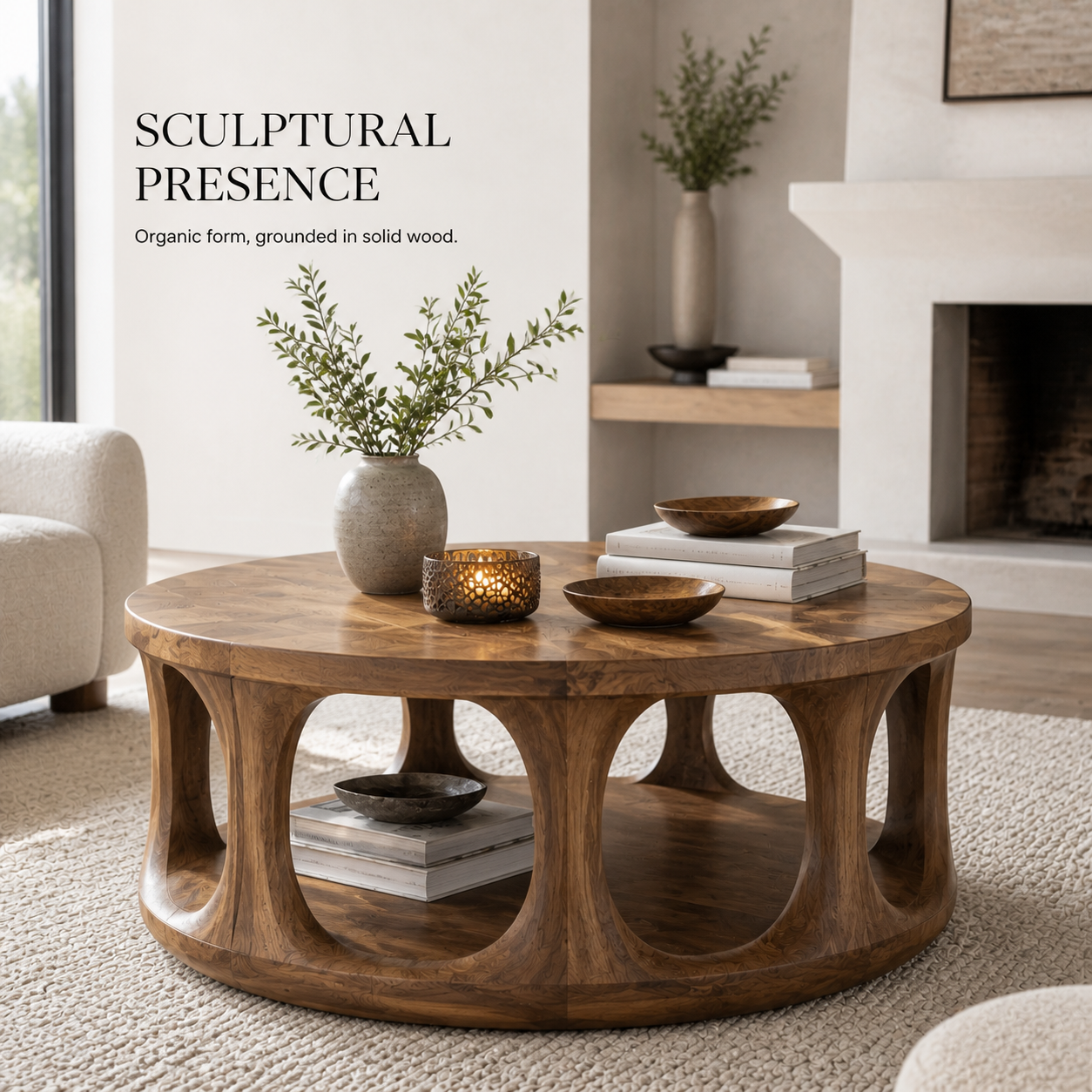 Brielle Organic Round Coffee Table - Design 230 - product image 03