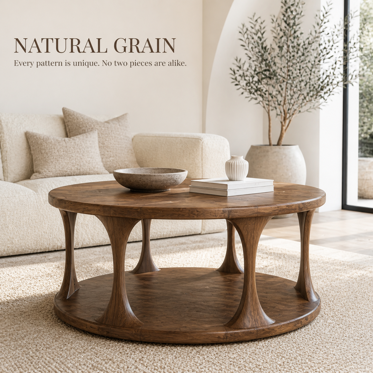 Brielle Organic Round Coffee Table - Design 230 - product image 05