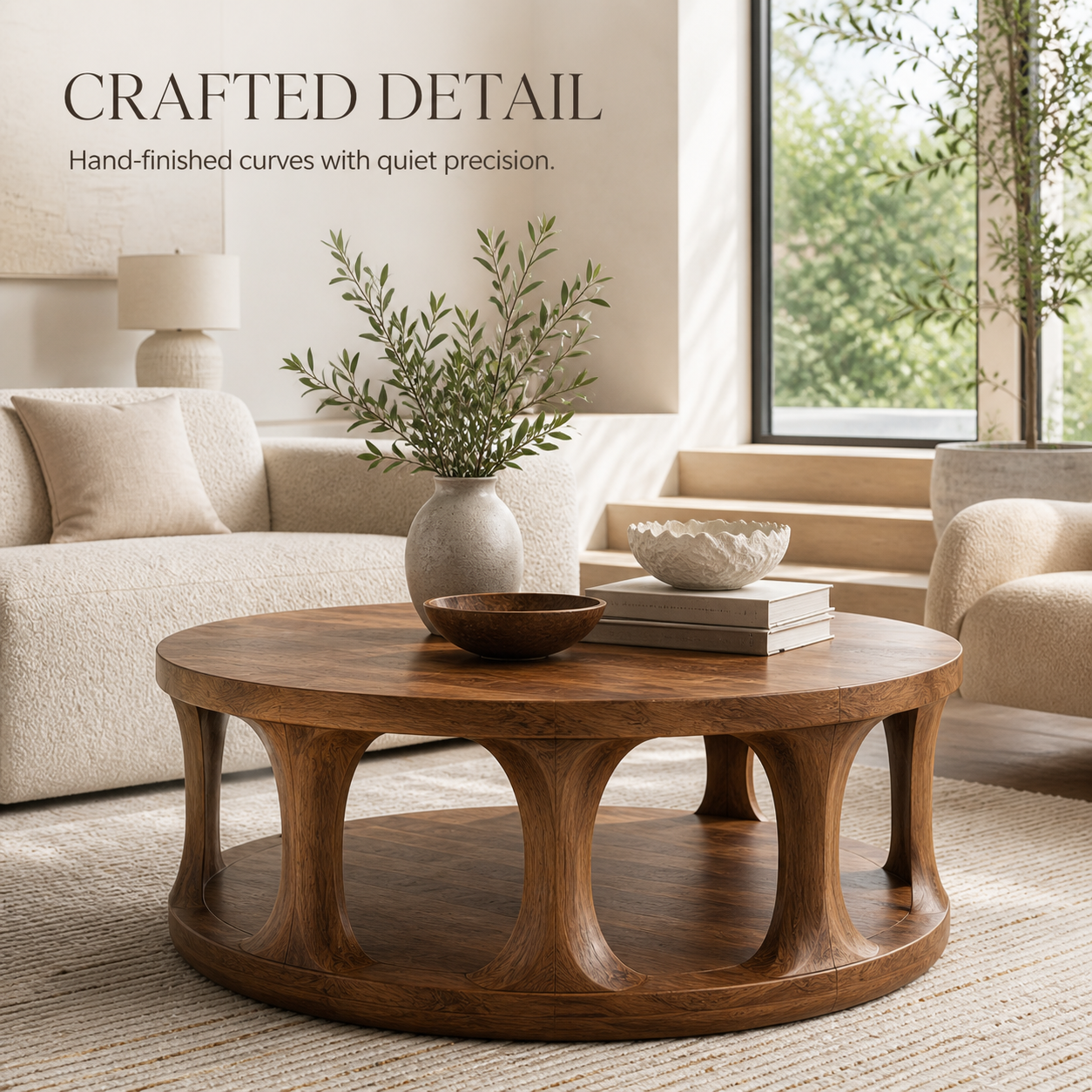 Brielle Organic Round Coffee Table - Design 230 - product image 06