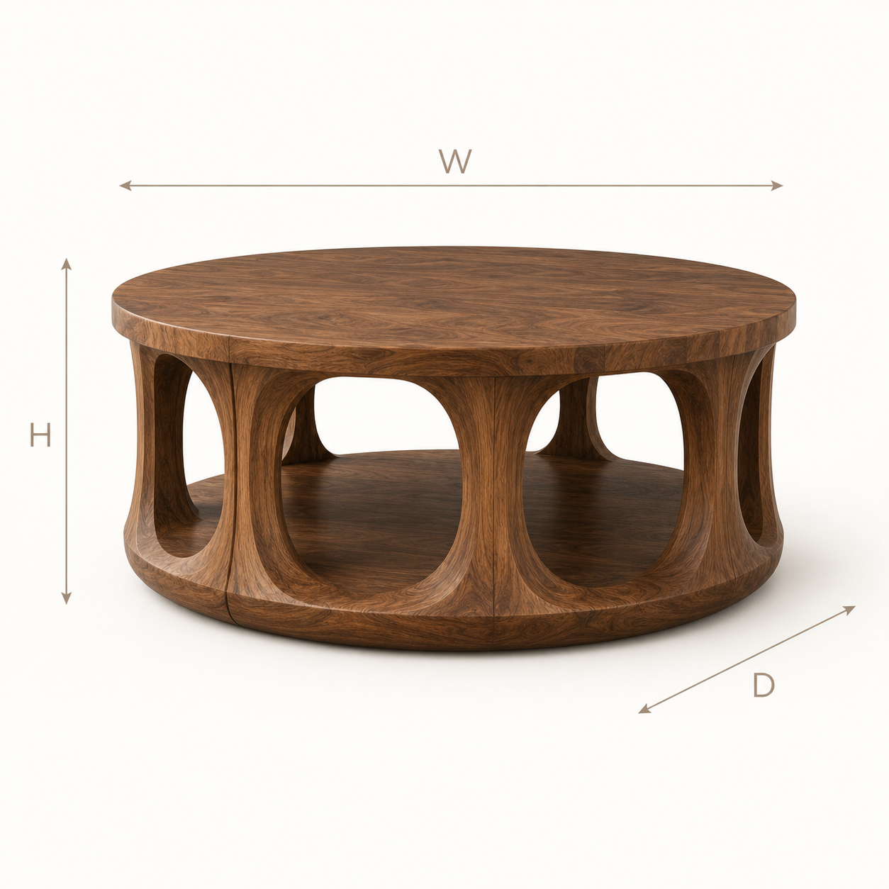 Brielle Organic Round Coffee Table - Design 230 - product image 08
