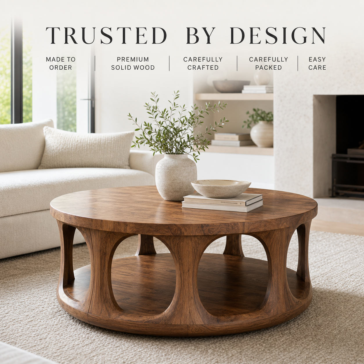 Brielle Organic Round Coffee Table - Design 230 - product image 09