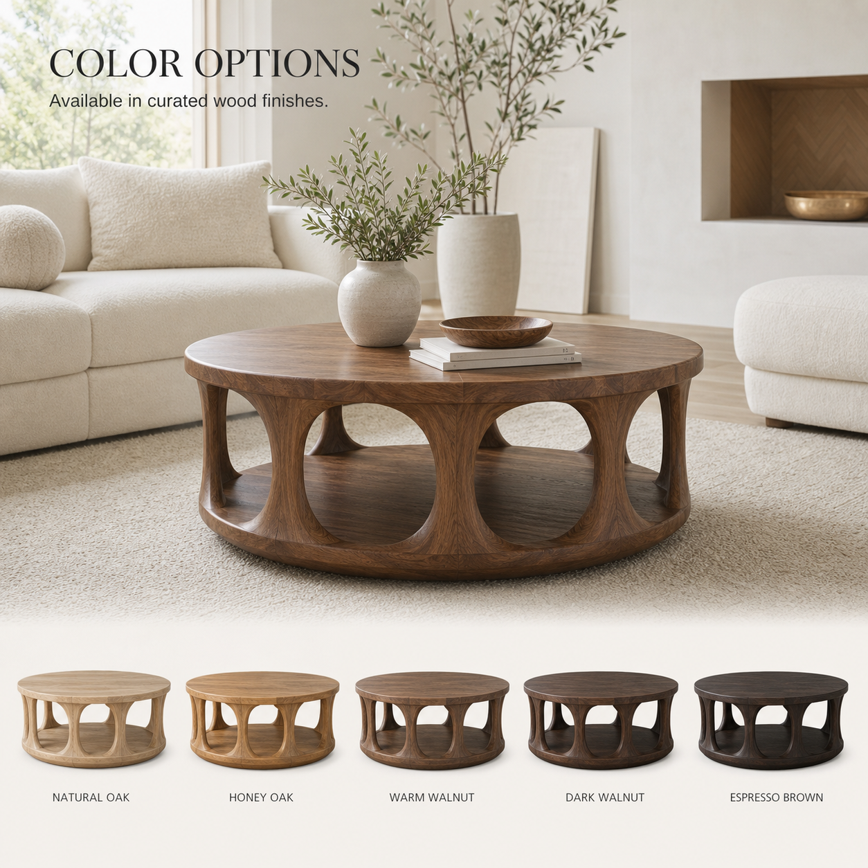 Brielle Organic Round Coffee Table - Design 230 - product image 11