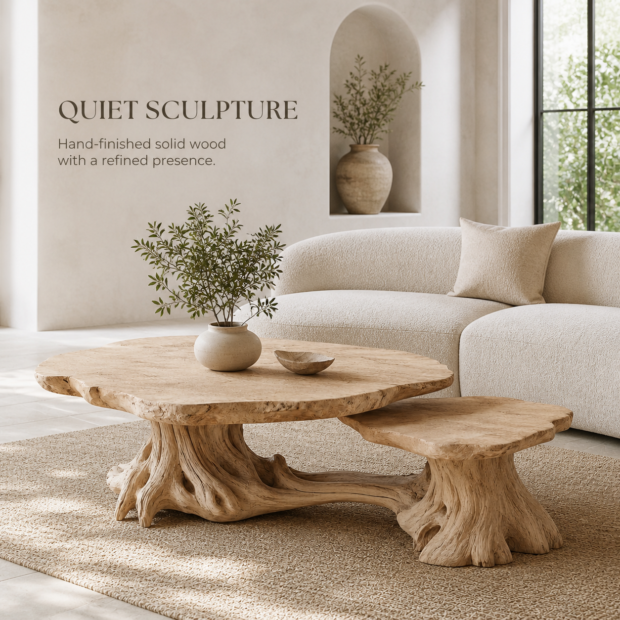 Marin Rounded Wood Coffee Table - Design 232 - product image 02
