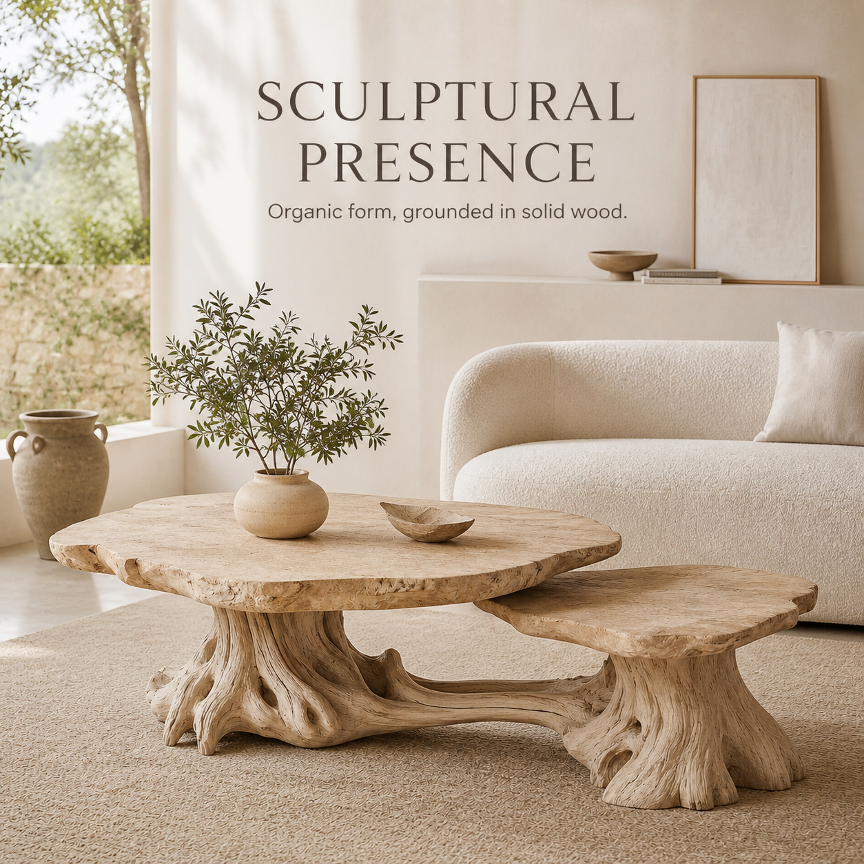 Marin Rounded Wood Coffee Table - Design 232 - product image 03