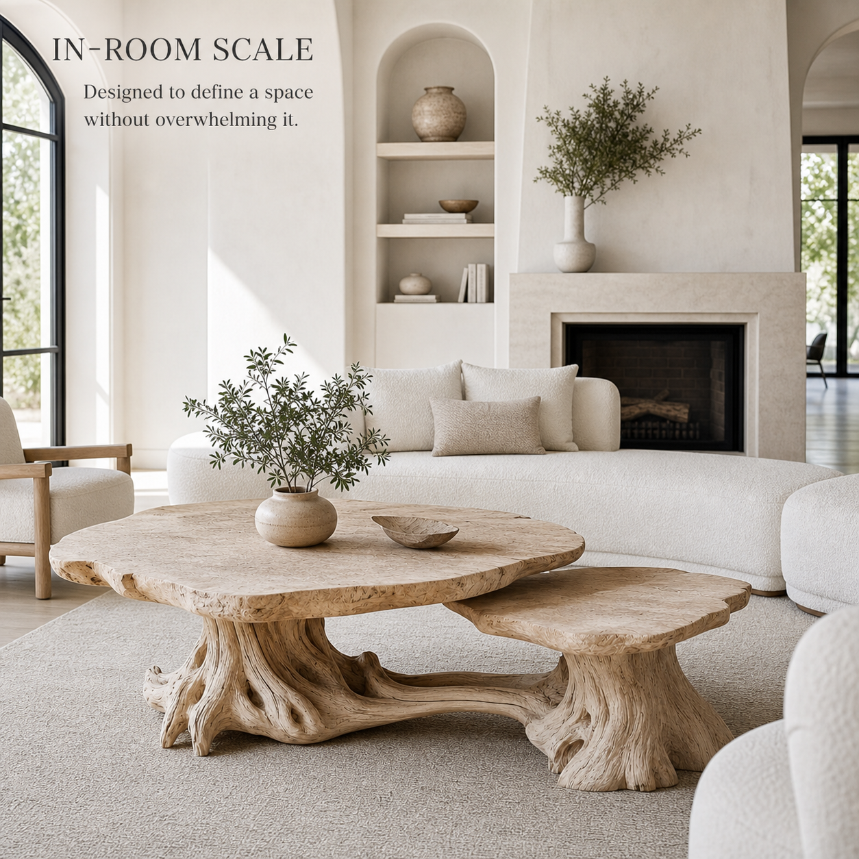 Marin Rounded Wood Coffee Table - Design 232 - product image 04