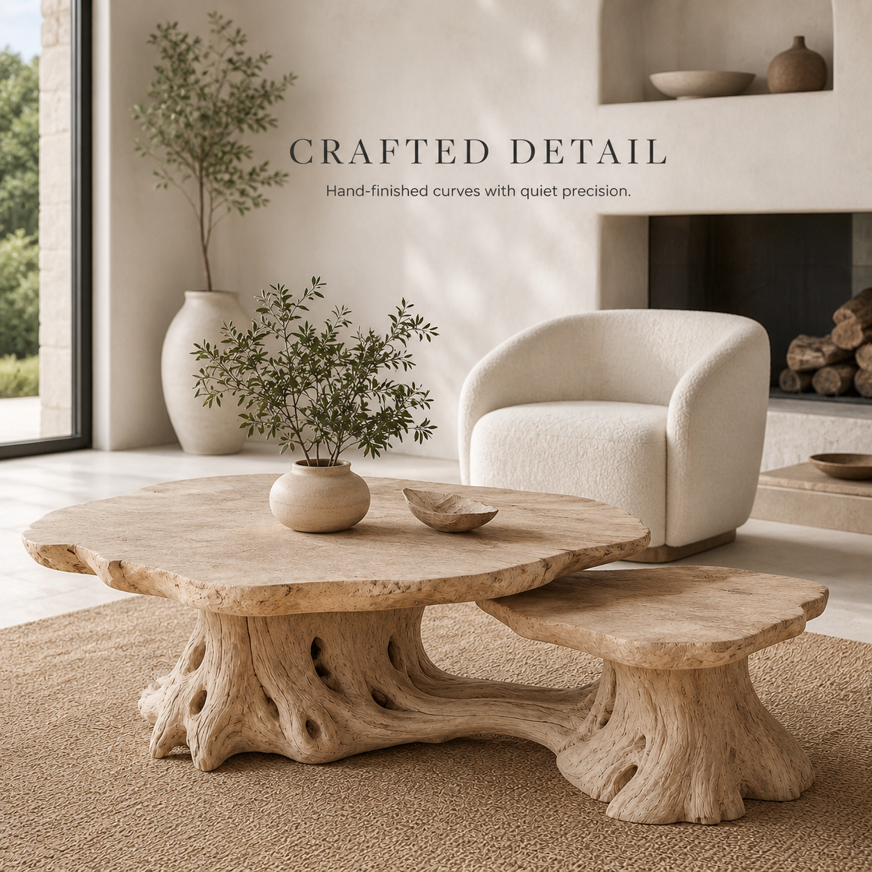 Marin Rounded Wood Coffee Table - Design 232 - product image 06