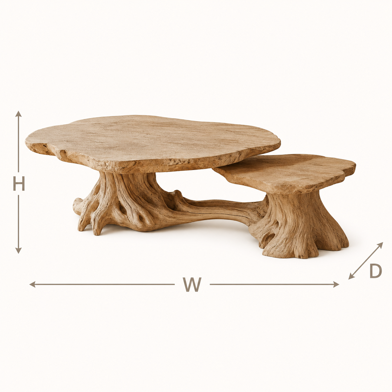 Marin Rounded Wood Coffee Table - Design 232 - product image 08