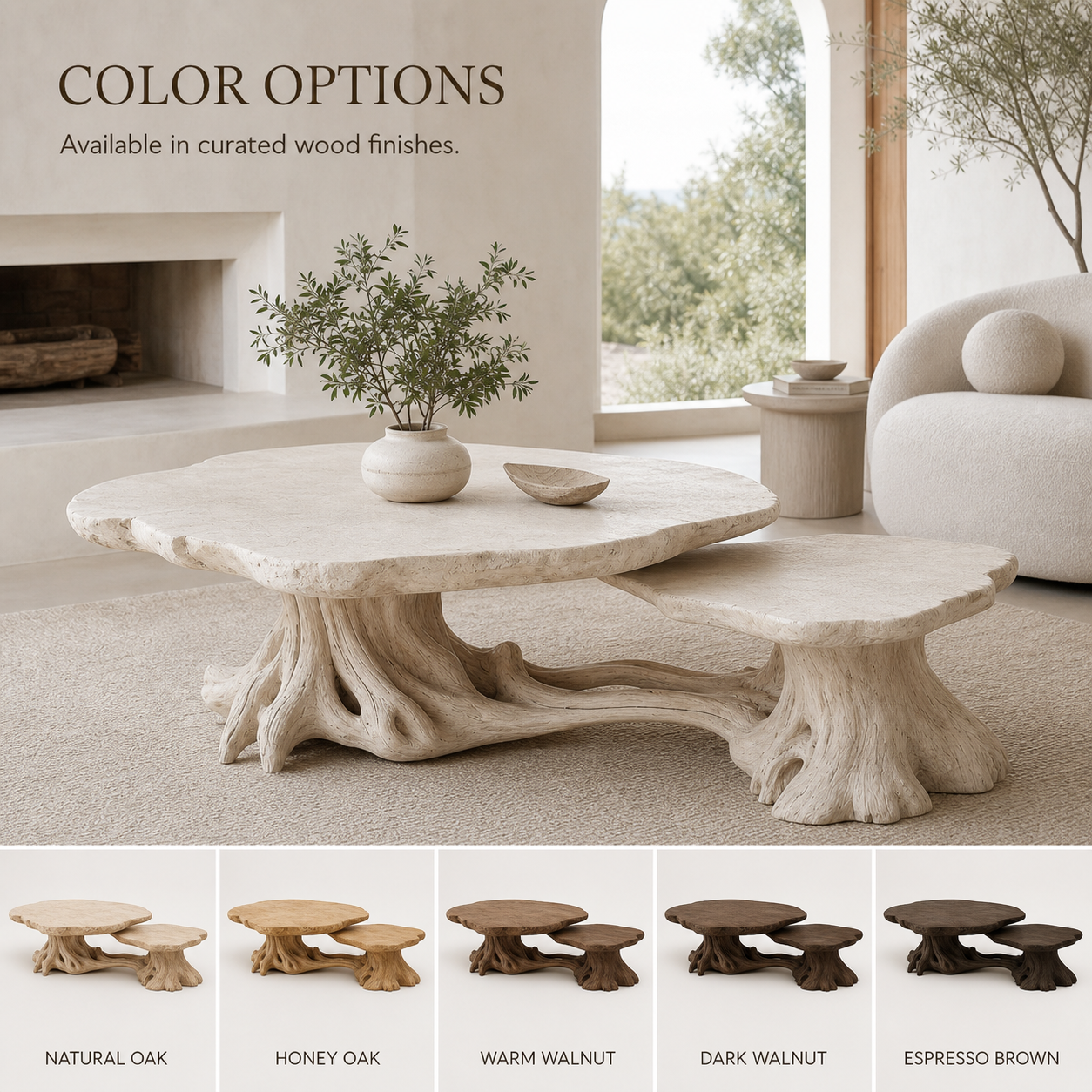 Marin Rounded Wood Coffee Table - Design 232 - product image 11