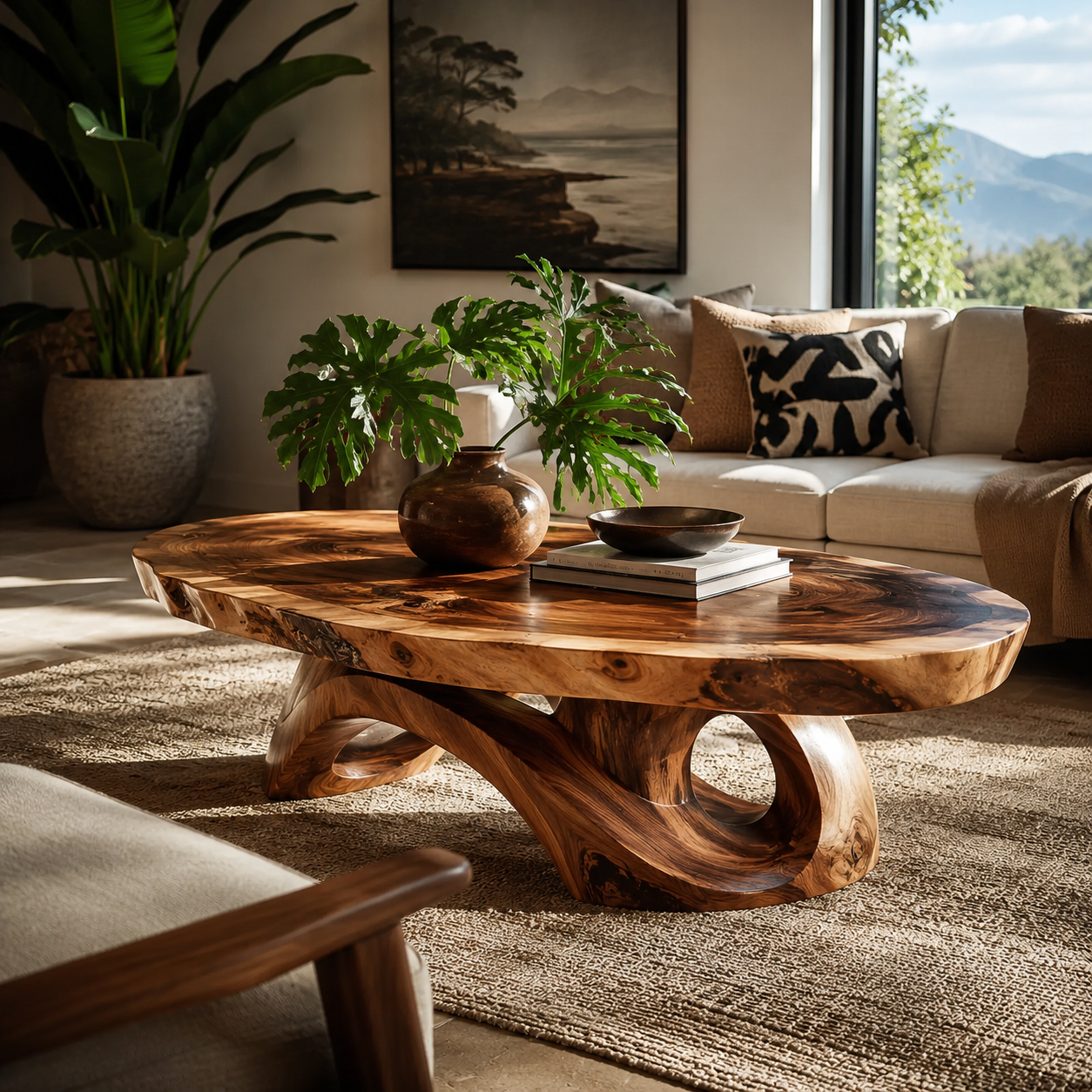 Mira Flow Wood Coffee Table - Design 244 - main view