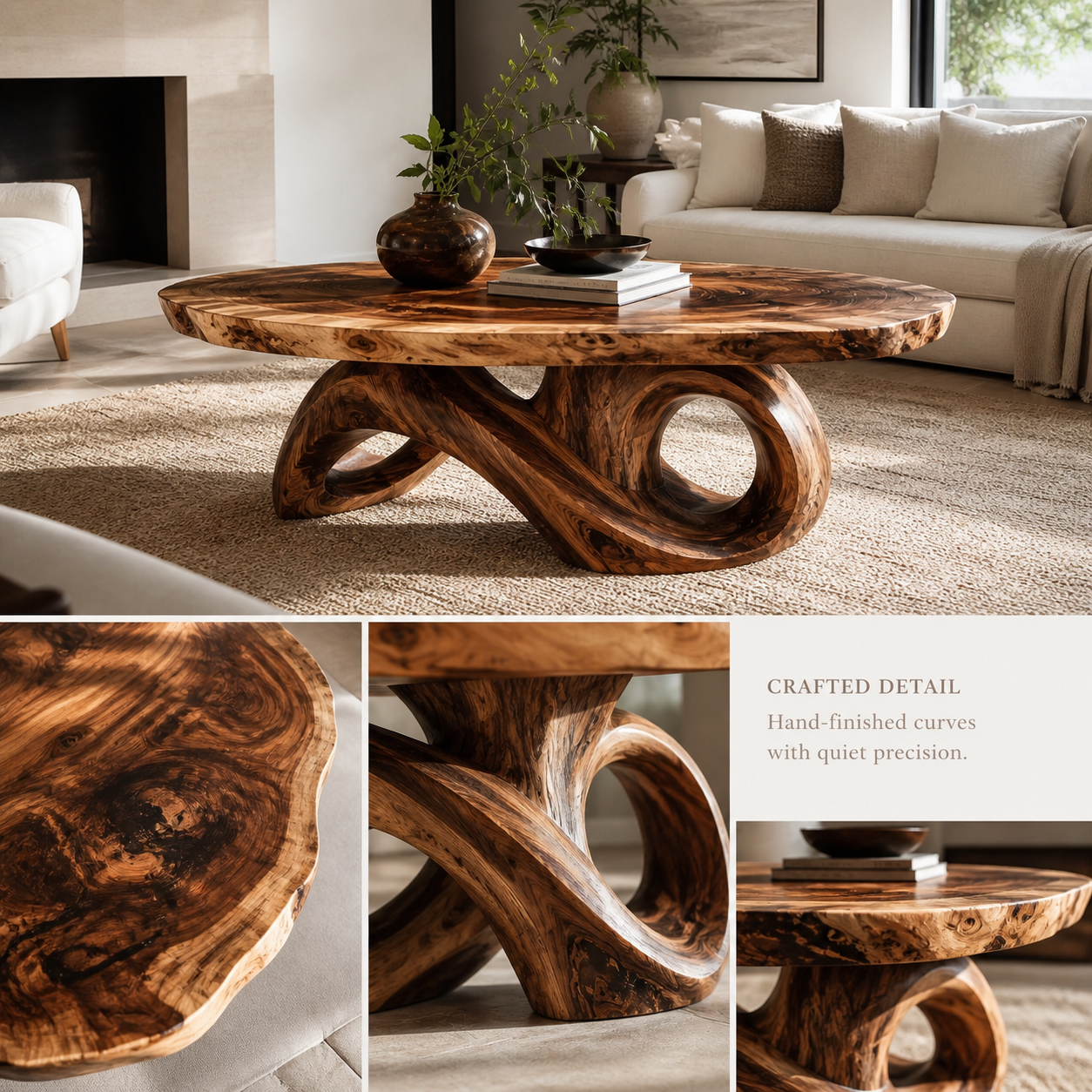Mira Flow Wood Coffee Table - Design 244 - product image 06