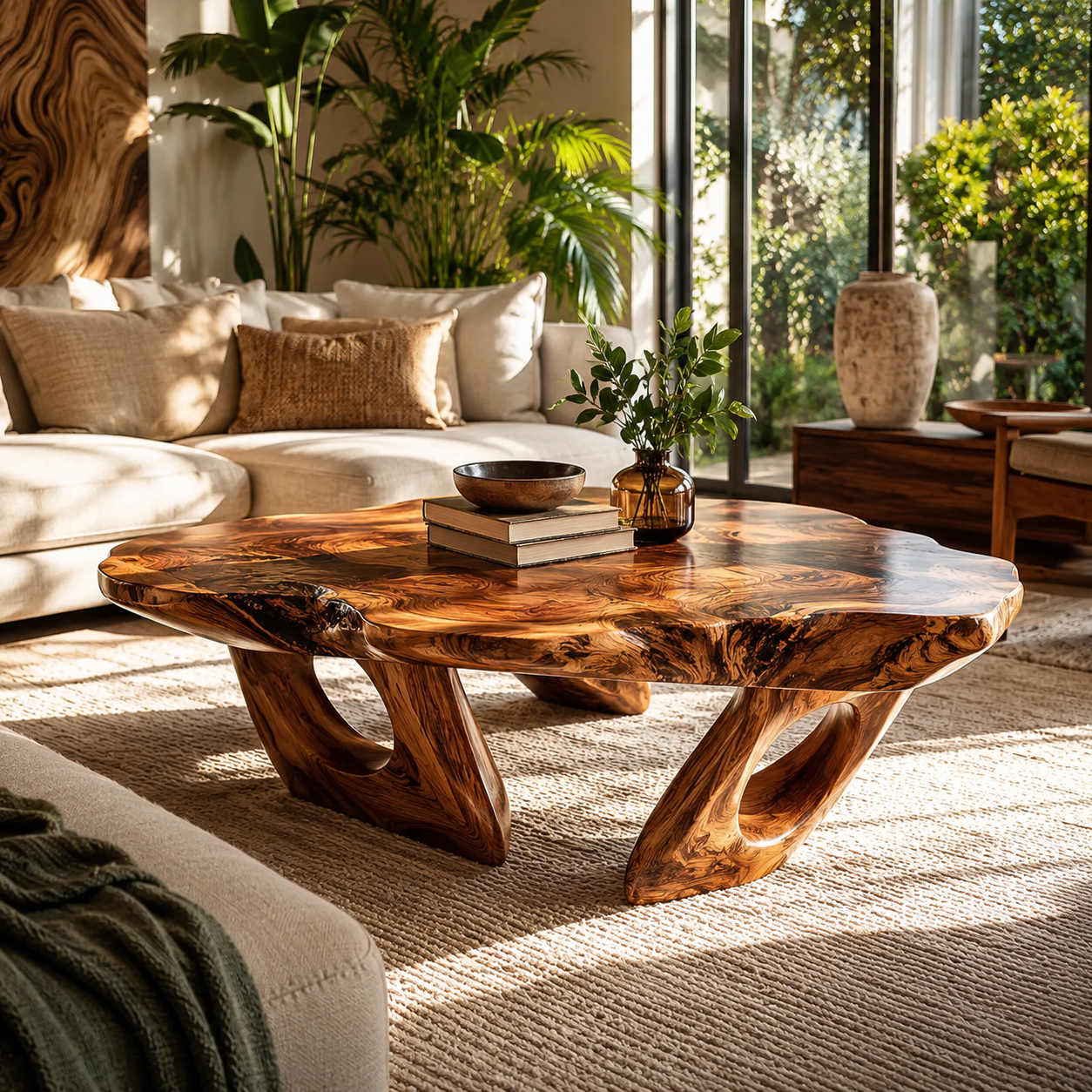 Alden Curved Wood Coffee Table - Design 249 - main view