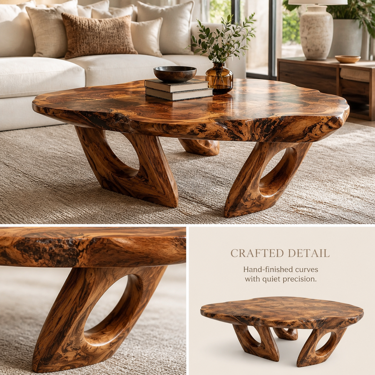 Alden Curved Wood Coffee Table - Design 249 - product image 06