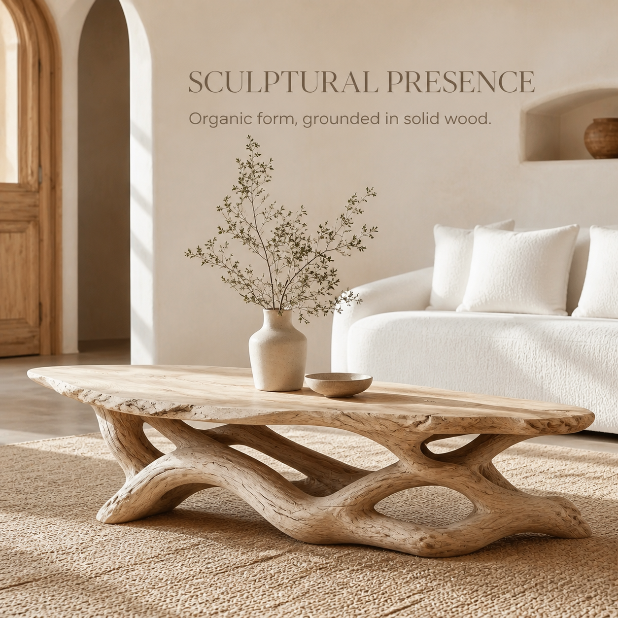 Marin Rounded Wood Coffee Table - Design 253 - product image 03