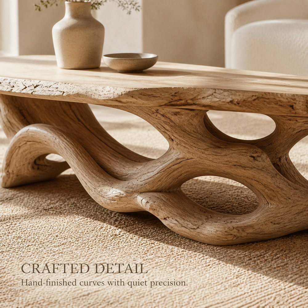 Marin Rounded Wood Coffee Table - Design 253 - product image 06