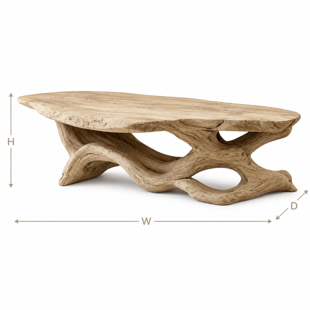 Marin Rounded Wood Coffee Table - Design 253 - product image 08